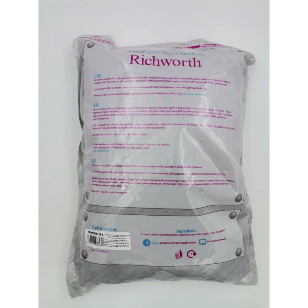 Bouillettes Richworth 20kg Bloodworm 15mm 5kg Ver De Vase Pack X4 – Image 2